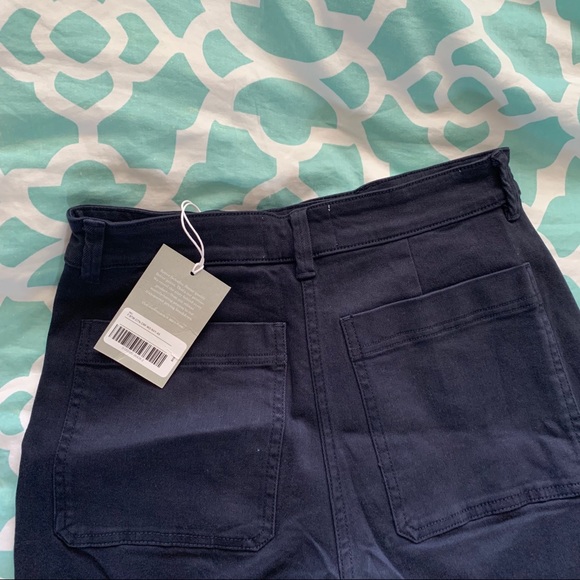 Everlane Wide Leg Crop Pant in Navy, NWT - Picture 7 of 8